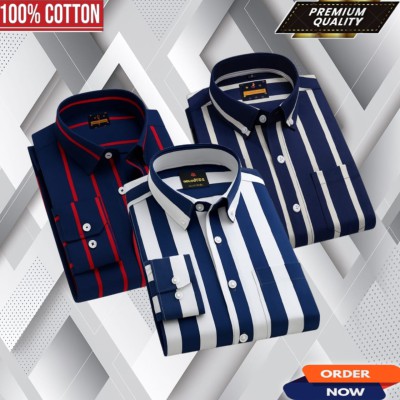 প্রিমিয়াম কোয়ালিটি ফর্মাল শার্ট 100% 3 পিস কম্বো প্যাক
