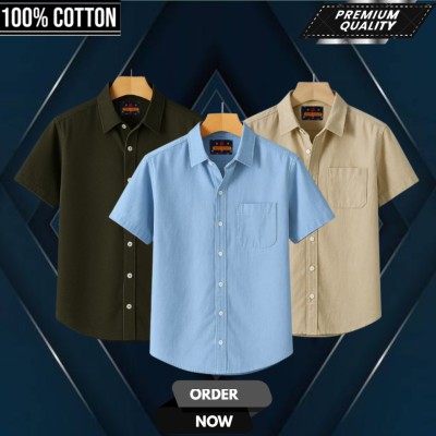 Kaizar cotton premium quality  shirt 3 pcs combo pack