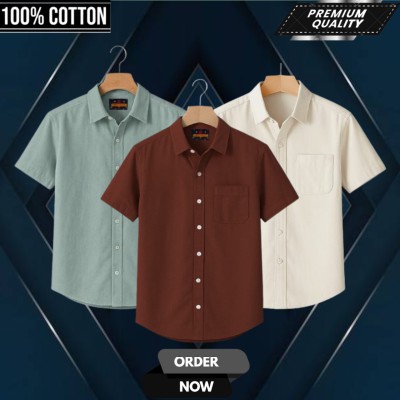 Kaizar cotton premium quality  shirt 3 pcs combo pack