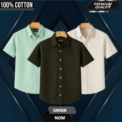 Kaizar cotton premium quality  shirt 3 pcs combo pack