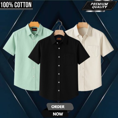 Kaizar cotton premium quality  shirt 3 pcs combo pack