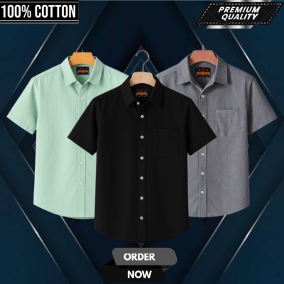 Kaizar cotton premium quality  shirt 3 pcs combo pack