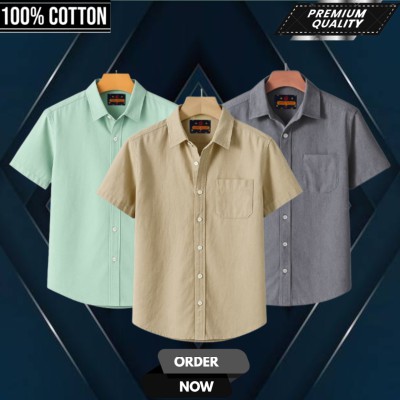 Kaizar cotton premium quality  shirt 3 pcs combo pack
