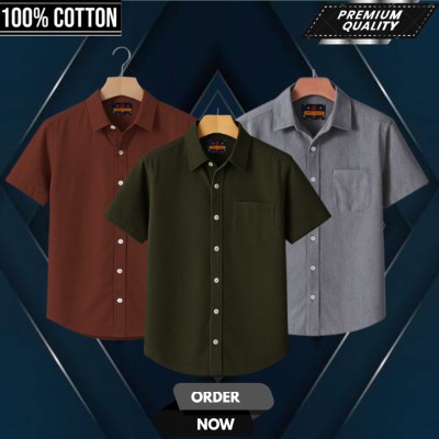 Kaizar cotton premium quality  shirt 3 pcs combo pack