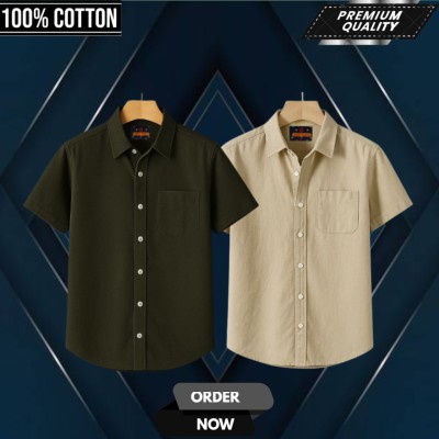 Kaizar cotton premium quality  shirt 2 pcs combo pack