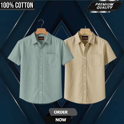 Kaizar cotton premium quality  shirt 2 pcs combo pack