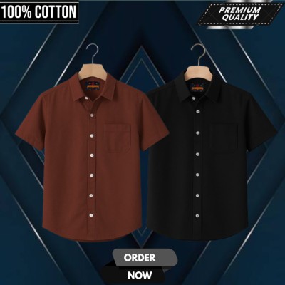 Kaizar cotton premium quality  shirt 2 pcs combo pack
