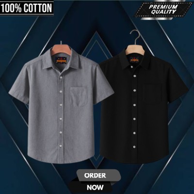 Kaizar cotton premium quality  shirt 2 pcs combo pack