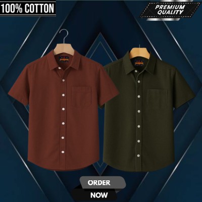 Kaizar cotton premium quality  shirt 2 pcs combo pack