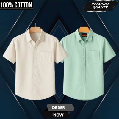 Kaizar cotton premium quality  shirt 2 pcs combo pack