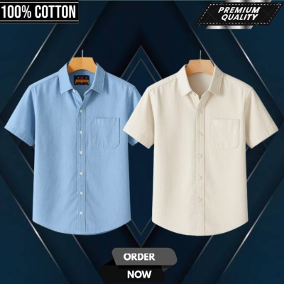 Kaizar cotton premium quality  shirt 2 pcs combo pack