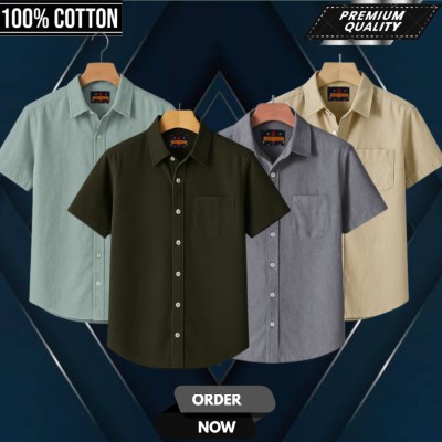 Kaizar cotton premium quality  shirt 4 pcs combo pack