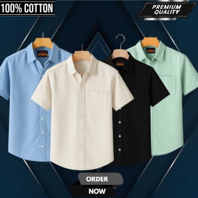 Kaizar cotton premium quality  shirt 4 pcs combo pack