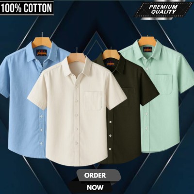 Kaizar cotton premium quality  shirt 4 pcs combo pack